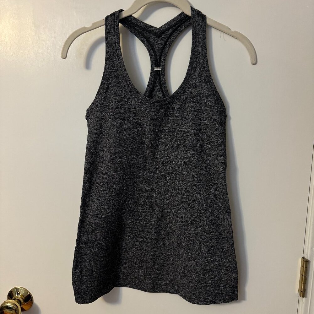 Lululemon Nulu Racerback Tank - Heathered Grey -  Size 6